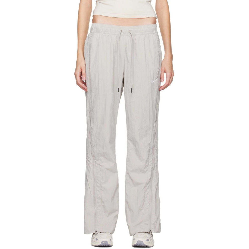 Nike Sportswear Trousers Gray Crinkled Nylon Water Repellent Pants Size L Sporty
